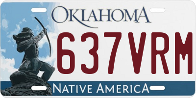 OK license plate 637VRM