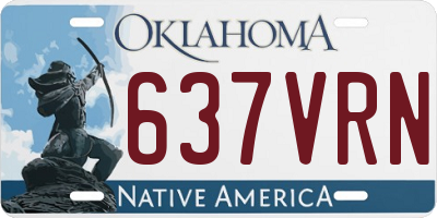OK license plate 637VRN