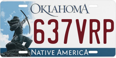 OK license plate 637VRP