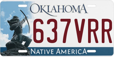 OK license plate 637VRR