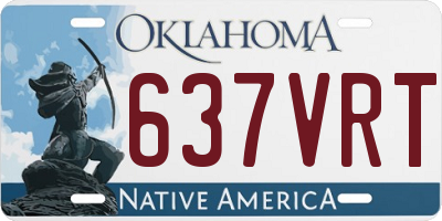 OK license plate 637VRT