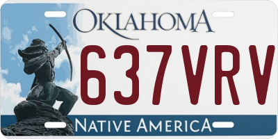 OK license plate 637VRV