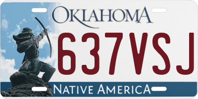 OK license plate 637VSJ