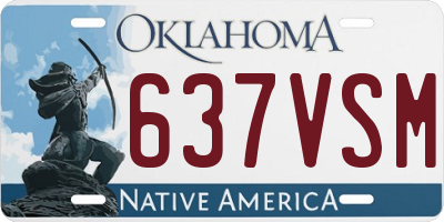 OK license plate 637VSM