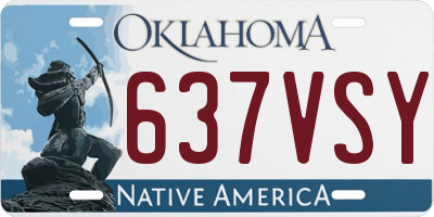 OK license plate 637VSY