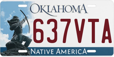OK license plate 637VTA