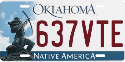 OK license plate 637VTE