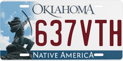 OK license plate 637VTH