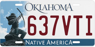 OK license plate 637VTI