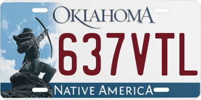 OK license plate 637VTL