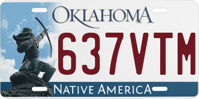 OK license plate 637VTM