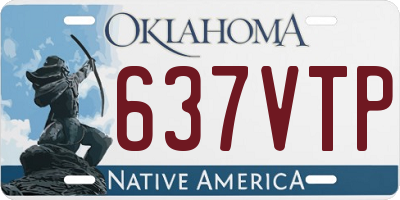 OK license plate 637VTP