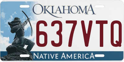 OK license plate 637VTQ