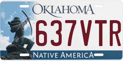 OK license plate 637VTR