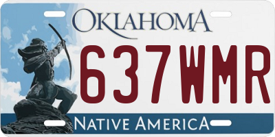 OK license plate 637WMR