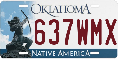 OK license plate 637WMX
