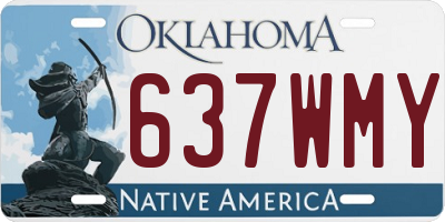 OK license plate 637WMY