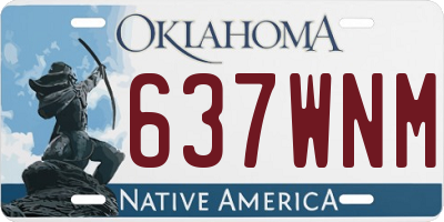 OK license plate 637WNM