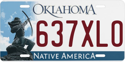 OK license plate 637XLO
