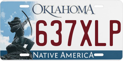 OK license plate 637XLP