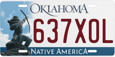 OK license plate 637XOL