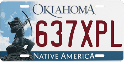 OK license plate 637XPL