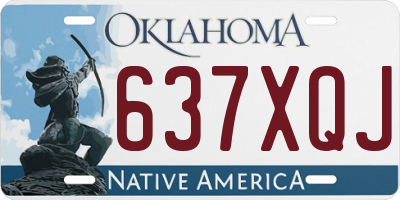 OK license plate 637XQJ