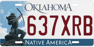 OK license plate 637XRB
