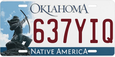 OK license plate 637YIQ