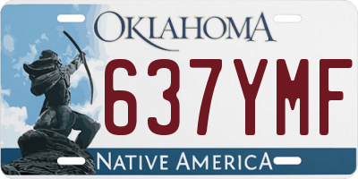 OK license plate 637YMF