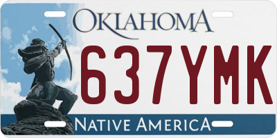 OK license plate 637YMK