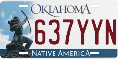 OK license plate 637YYN