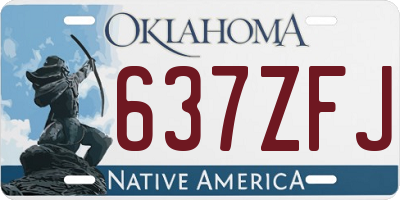 OK license plate 637ZFJ
