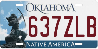 OK license plate 637ZLB