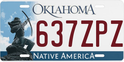 OK license plate 637ZPZ