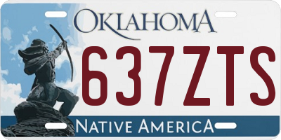 OK license plate 637ZTS