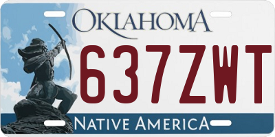 OK license plate 637ZWT