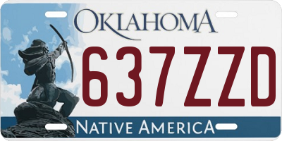 OK license plate 637ZZD