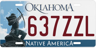 OK license plate 637ZZL