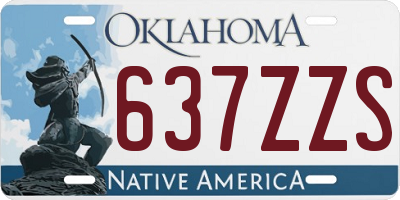 OK license plate 637ZZS