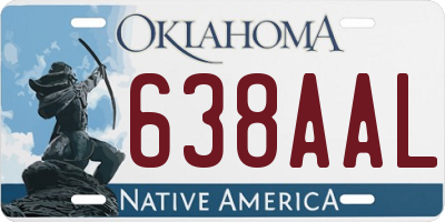 OK license plate 638AAL