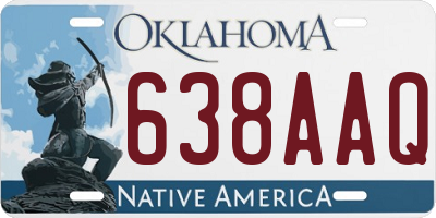 OK license plate 638AAQ