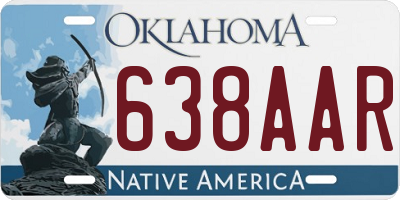 OK license plate 638AAR