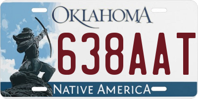 OK license plate 638AAT