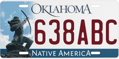 OK license plate 638ABC