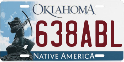 OK license plate 638ABL