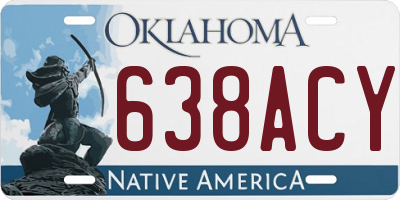 OK license plate 638ACY