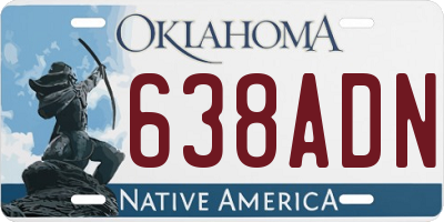 OK license plate 638ADN