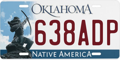 OK license plate 638ADP