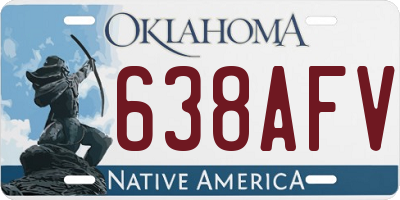 OK license plate 638AFV